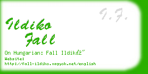 ildiko fall business card